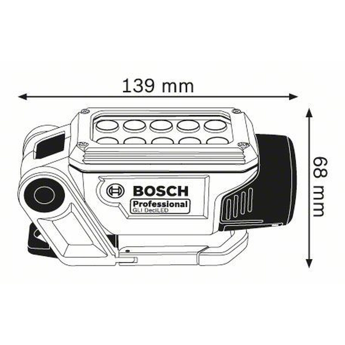 Zaklamp LED BOSCH GLI DeciLED Professional 12 V
